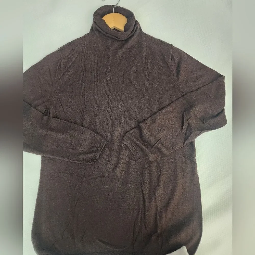 Chico's black label silk cashmere blend mockneck sweater blouse